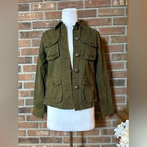 Jack Wills Size 6 Green Military Jacket